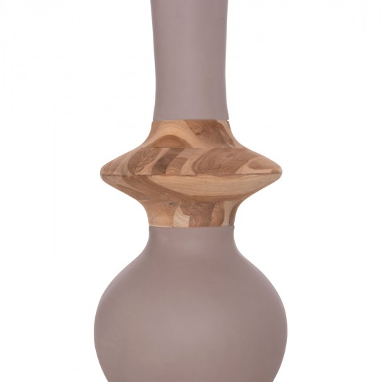 ΔΙΑΚΟΣΜΗΤΙΚΟ ΒΑΖΟ ΔΑΠΕΔΟΥ NEBULA HM4660.05M FIBER CEMENT TAUPE--ΞΥΛΟ ΤΕΑΚ Φ45x148Υεκ