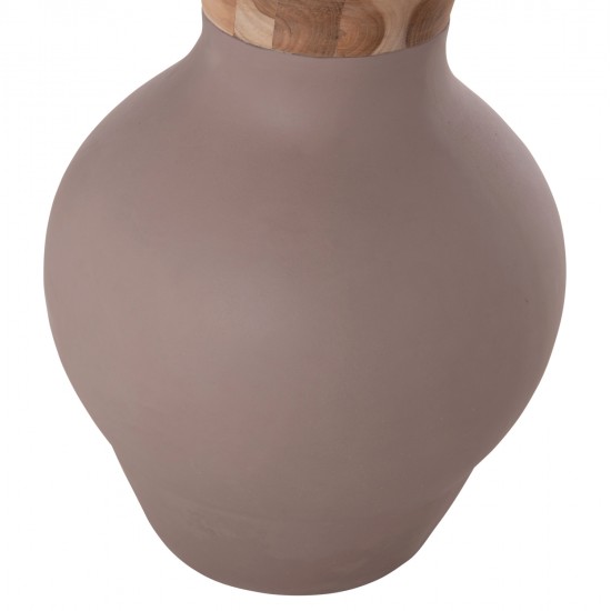 ΔΙΑΚΟΣΜΗΤΙΚΟ ΒΑΖΟ ΔΑΠΕΔΟΥ NEBULA HM4660.05M FIBER CEMENT TAUPE--ΞΥΛΟ ΤΕΑΚ Φ45x148Υεκ