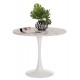 ΤΡΑΠΕΖΙ ΤΡΑΠΕΖΑΡΙΑΣ ROLLO HM9421.11 ΣΤΡΟΓΓΥΛΟ WHITE MARBLE Φ90x74Υεκ.