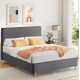 ΚΡΕΒΑΤΙ ΜΕ ΣΤΡΩΜΑ MAYLIN HM21281.03 ΓΚΡΙ ΥΦΑΣΜΑ--ΓΙΑ 120x200εκ