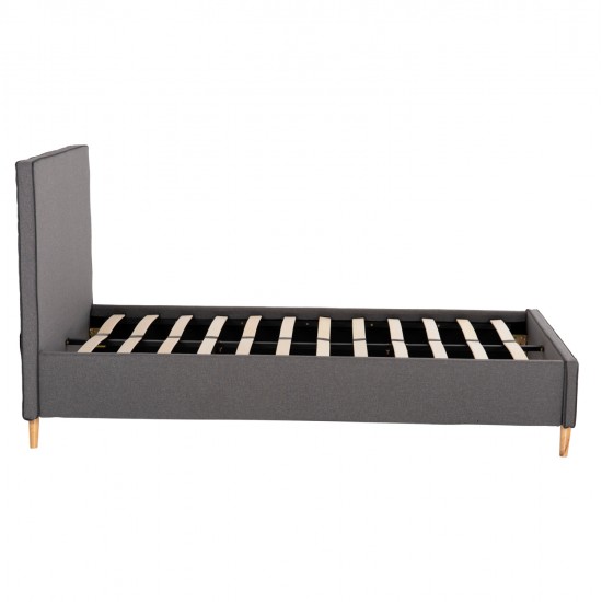 ΚΡΕΒΑΤΙ ΜΕ ΣΤΡΩΜΑ MAYLIN HM21281.03 ΓΚΡΙ ΥΦΑΣΜΑ--ΓΙΑ 120x200εκ