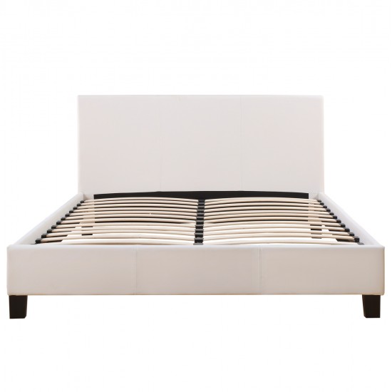 ΚΡΕΒΑΤΙ ΜΕ ΣΤΡΩΜΑ BECCA HM21283.01 ΛΕΥΚΟ PU--ΓΙΑ 150x200εκ