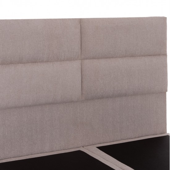 ΚΡΕΒΑΤΙ MILO HM616.32 ΜΠΕΖ ΥΦΑΣΜΑ ΓΙΑ ΣΤΡΩΜΑ 160x200εκ
