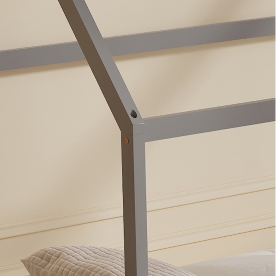 ΚΡΕΒΑΤΙ ΠΑΙΔΙΚΟ ΜΕ ΣΤΡΩΜΑ PEPE HM21302.02 ΞΥΛΟ ΠΕΥΚΟΥ ΣΕ ΓΚΡΙ--ΣΤΡΩΜΑ 90x190εκ