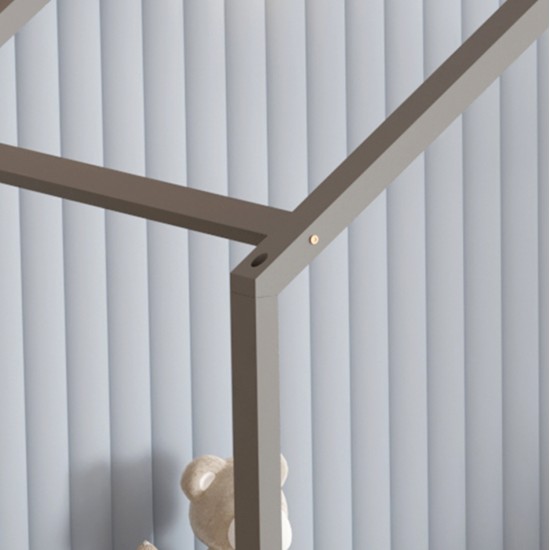 ΚΡΕΒΑΤΙ ΠΑΙΔΙΚΟ ΜΕ ΣΤΡΩΜΑ KLARICE HM21305.02 ΞΥΛΟ ΠΕΥΚΟΥ ΣΕ ΓΚΡΙ--ΣΤΡΩΜΑ 90x190εκ