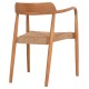 ΠΟΛΥΘΡΟΝΑ ΤΡΑΠΕΖΑΡΙΑΣ ROBBY HM18350 ΞΥΛΟ TEAK & ΣΧΟΙΝΙ VIRO ΦΥΣΙΚΟ 55x50x71Υεκ.