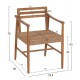 ΠΟΛΥΘΡΟΝΑ ΤΡΑΠΕΖΑΡΙΑΣ ROBIN HM18351 ΞΥΛΟ TEAK & ΣΧΟΙΝΙ VIRO ΦΥΣΙΚΟ 53,5x60x78Υεκ