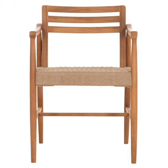 ΠΟΛΥΘΡΟΝΑ ΤΡΑΠΕΖΑΡΙΑΣ ROBIN HM18351 ΞΥΛΟ TEAK & ΣΧΟΙΝΙ VIRO ΦΥΣΙΚΟ 53,5x60x78Υεκ