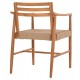 ΠΟΛΥΘΡΟΝΑ ΤΡΑΠΕΖΑΡΙΑΣ ROBIN HM18351 ΞΥΛΟ TEAK & ΣΧΟΙΝΙ VIRO ΦΥΣΙΚΟ 53,5x60x78Υεκ