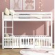 ΚΟΥΚΕΤΑ ΠΑΙΔΙΚΗ ΜΕ ΠΑΡΚΑΚΙ PLAYKID HM21312.01 ΞΥΛΟ ΠΕΥΚΟΥ ΛΕΥΚΟ--ME ΣΤΡΩΜΑ 90x190εκ