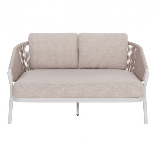 DAYBED ΣΕΙΡΑ XANTION HM6474.02 ΛΕΥΚΟ ΑΛΟΥΜΙΝΙΟ--ΣΧΟΙΝΙ--OLEFIN 157x147x88Υεκ