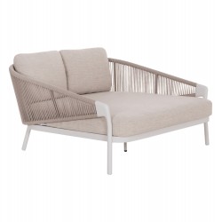 DAYBED ΣΕΙΡΑ XANTION HM6474.02 ΛΕΥΚΟ ΑΛΟΥΜΙΝΙΟ--ΣΧΟΙΝΙ--OLEFIN 157x147x88Υεκ