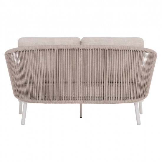 DAYBED ΣΕΙΡΑ XANTION HM6474.02 ΛΕΥΚΟ ΑΛΟΥΜΙΝΙΟ--ΣΧΟΙΝΙ--OLEFIN 157x147x88Υεκ