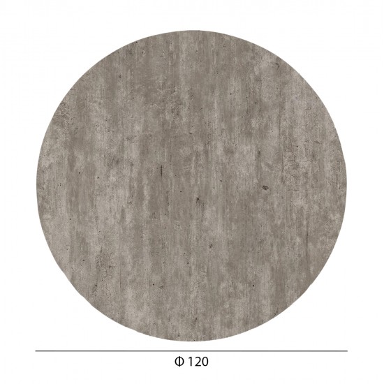 ΕΠΙΦΑΝΕΙΑ ΤΡΑΠΕΖΙΟΥ HPL ΣΤΡΟΓΓΥΛΗ HM6351.37 CONCRETE Φ120εκ.