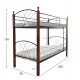 ΚΟΥΚΕΤΑ ΜΕ ΣΤΡΩΜΑΤΑ STOREY HM21334 ΜΕΤΑΛΛΟ & ΞΥΛΟ RUBBERWOOD--ΓΙΑ ΣΤΡΩΜΑΤΑ 90x190εκ.