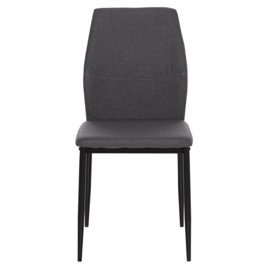 ΚΑΡΕΚΛΑ ΤΡΑΠΕΖΑΡΙΑΣ DIAZ HM18346.01 ΓΚΡΙ ΥΦΑΣΜΑ-ΜΕΤΑΛΛΙΚΑ ΠΟΔΙΑ ΜΑΥΡΑ 43x52x87Υεκ.