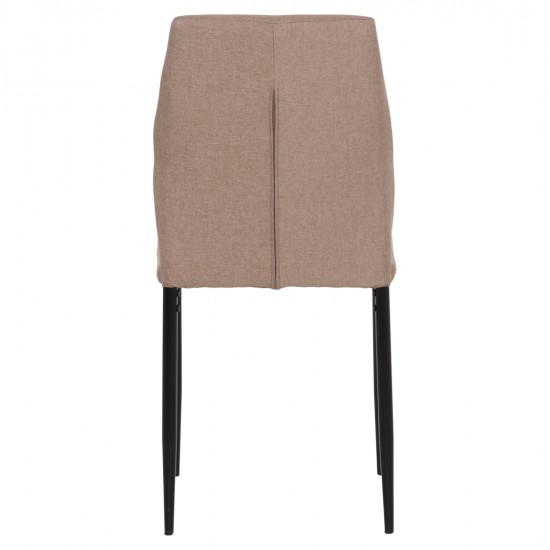 ΚΑΡΕΚΛΑ ΤΡΑΠΕΖΑΡΙΑΣ DIAZ HM18346.04 ΜΠΕΖ ΥΦΑΣΜΑ-ΜΕΤΑΛΛΙΚΑ ΠΟΔΙΑ ΜΑΥΡΑ 43x52x87Υεκ.