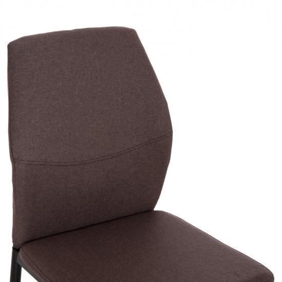 ΚΑΡΕΚΛΑ ΤΡΑΠΕΖΑΡΙΑΣ DIAZ HM18346.03 ΚΑΦΕ ΥΦΑΣΜΑ-ΜΕΤΑΛΛΙΚΑ ΠΟΔΙΑ ΜΑΥΡΑ 43x52x87Υεκ.