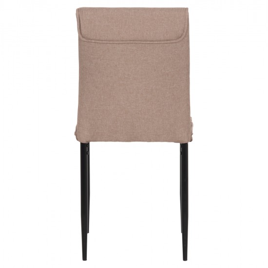 ΚΑΡΕΚΛΑ ΤΡΑΠΕΖΑΡΙΑΣ PERKY HM18347.04 ΜΠΕΖ ΥΦΑΣΜΑ-ΜΕΤΑΛ. ΠΟΔΙΑ ΜΑΥΡΑ 44x60x87Υεκ