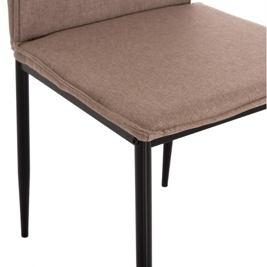 ΚΑΡΕΚΛΑ ΤΡΑΠΕΖΑΡΙΑΣ PERKY HM18347.04 ΜΠΕΖ ΥΦΑΣΜΑ-ΜΕΤΑΛ. ΠΟΔΙΑ ΜΑΥΡΑ 44x60x87Υεκ