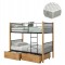 ΚΟΥΚΕΤΑ ΜΕ 2 ΣΥΡΤΑΡΙΑ & 2 ΣΤΡΩΜΑΤΑ 90X190εκ RAYVEN HM21336.02 ΞΥΛΟ ΚΑΙ ΜΕΤΑΛΛΟ