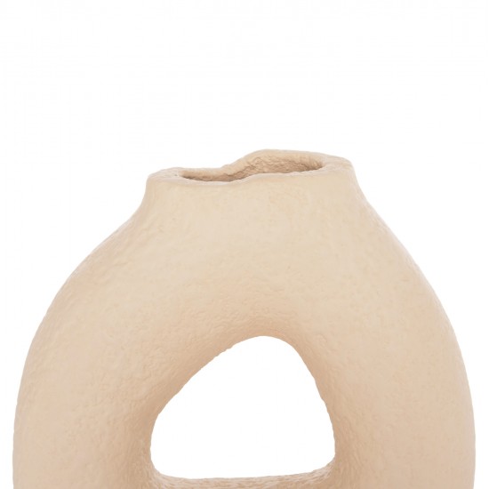 ΕΠΙΤΡΑΠΕΖΙΟ ΔΙΑΚΟΣΜΗΤΙΚΟ ΒΑΖΟ DECANT HM4667.02S ΤΕΡΑΚΟΤΑ ΣΕ ΚΡΕΜ--17.5x6.5x17Υεκ.