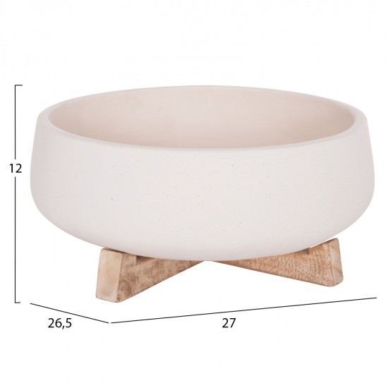 ΓΛΑΣΤΡΑ ΕΣ.ΧΩΡΟΥ FRELLO HM4674.02M ΛΕΥΚΟ FIBER CEMENT--TEAK ΒΑΣΗ 27x26,5x12Υεκ.