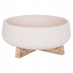 ΓΛΑΣΤΡΑ ΕΣ.ΧΩΡΟΥ FRELLO HM4674.02M ΛΕΥΚΟ FIBER CEMENT--TEAK ΒΑΣΗ 27x26,5x12Υεκ.