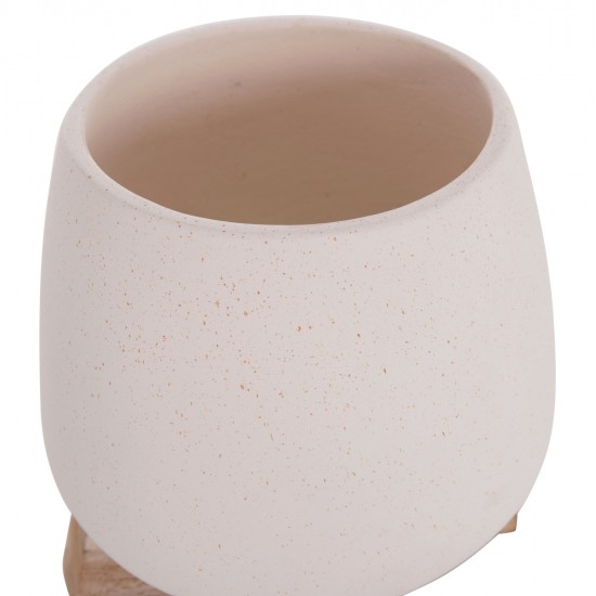 ΓΛΑΣΤΡΑ ΕΣ.ΧΩΡΟΥ FRELLO HM4674.02S ΛΕΥΚΟ FIBER CEMENT--TEAK ΒΑΣΗ 14,5x14,5x16Υεκ.