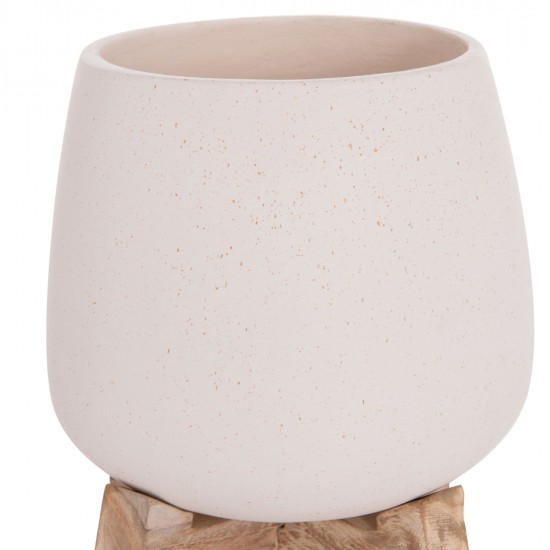 ΓΛΑΣΤΡΑ ΕΣ.ΧΩΡΟΥ FRELLO HM4674.02S ΛΕΥΚΟ FIBER CEMENT--TEAK ΒΑΣΗ 14,5x14,5x16Υεκ.