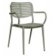 ΠΟΛΥΘΡΟΝΑ ΤΡΑΠΕΖΑΡΙΑΣ HILLIARD HM6644.07 ΑΛΟΥΜΙΝΙΟ ΣΕ OLIVE GREEN 58x52x78Υεκ
