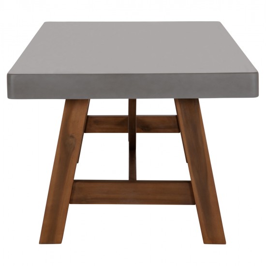 ΤΡΑΠΕΖΙ ΤΡΑΠΕΖΑΡΙΑΣ FIBER CEMENT & ΞΥΛΟ ΑΚΑΚΙΑΣ MAEVE HM6575.01 ΓΚΡΙ 200x100x75Υεκ