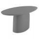 ΤΡΑΠΕΖΙ ΤΡΑΠΕΖΑΡΙΑΣ ΟΒΑΛ BRECCAN HM6577.01 ΓΚΡΙ FIBER CEMENT 240x100x75Υεκ.
