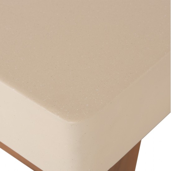ΤΡΑΠΕΖΙ ΜΕΣΗΣ FIBER CEMENT & ΞΥΛΟ ΑΚΑΚΙΑΣ MAEVE HM6595.02 ΜΠΕΖ  130x70x46Υεκ.