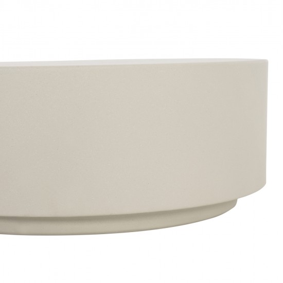 ΤΡΑΠΕΖΙ ΜΕΣΗΣ ΣΤΡΟΓΓΥΛΟ KYOKO HM6579.02 ΜΠΕΖ FIBER CEMENT Φ90x34Υεκ.
