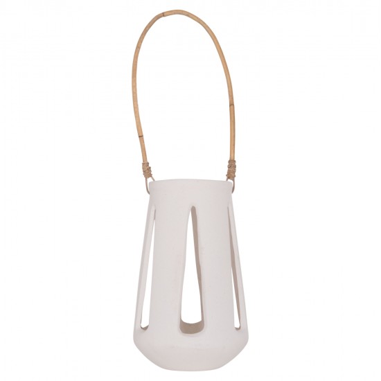 ΕΠΙΤΡΑΠΕΖΙΟ ΦΑΝΑΡΙ ERANTYL HM4696.02L ΛΕΥΚΟ FIBER CEMENT & ΧΕΡΟΥΛΙ RATTAN Φ17x27Yεκ.