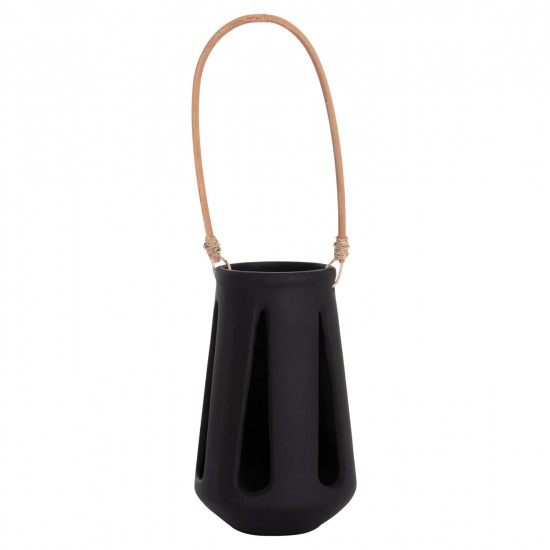 ΕΠΙΤΡΑΠΕΖΙΟ ΦΑΝΑΡΙ ERANTYL HM4696.01L ΜΑΥΡΟ FIBER CEMENT & ΧΕΡΟΥΛΙ RATTAN Φ17x27Yεκ.