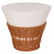 ΤΡΑΠΕΖΙ ΣΑΛΟΝΙΟΥ PERRAL HM18164.02L FIBER CEMENT ΛΕΥΚΟ-ΦΥΣΙΚΟ RATTAN--Φ55x45Υεκ
