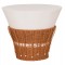 ΤΡΑΠΕΖΙ ΣΑΛΟΝΙΟΥ PERRAL HM18164.02L FIBER CEMENT ΛΕΥΚΟ-ΦΥΣΙΚΟ RATTAN--Φ55x45Υεκ