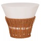 ΤΡΑΠΕΖΙ ΣΑΛΟΝΙΟΥ PERRAL HM18164.02L FIBER CEMENT ΛΕΥΚΟ-ΦΥΣΙΚΟ RATTAN--Φ55x45Υεκ