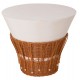 ΤΡΑΠΕΖΙ ΣΑΛΟΝΙΟΥ PERRAL HM18164.02L FIBER CEMENT ΛΕΥΚΟ-ΦΥΣΙΚΟ RATTAN--Φ55x45Υεκ