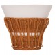 ΤΡΑΠΕΖΙ ΒΟΗΘΗΤΙΚΟ PERRAL HM18164.02S FIBER CEMENT ΛΕΥΚΟ-ΦΥΣΙΚΟ RATTAN--Φ42x36Υεκ
