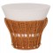 ΤΡΑΠΕΖΙ ΒΟΗΘΗΤΙΚΟ PERRAL HM18164.02S FIBER CEMENT ΛΕΥΚΟ-ΦΥΣΙΚΟ RATTAN--Φ42x36Υεκ