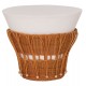 ΤΡΑΠΕΖΙ ΒΟΗΘΗΤΙΚΟ PERRAL HM18164.02S FIBER CEMENT ΛΕΥΚΟ-ΦΥΣΙΚΟ RATTAN--Φ42x36Υεκ