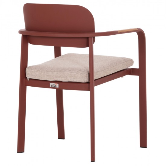 ΠΟΛΥΘΡΟΝΑ ΤΡΑΠΕΖΑΡΙΑΣ ELARA HM6414.07 ΚΕΡΑΜΙΔΙ ΑΛΟΥΜΙΝΙΟ-ΜΠΕΖ OLEFIN--TEAK 56x62x78Υεκ