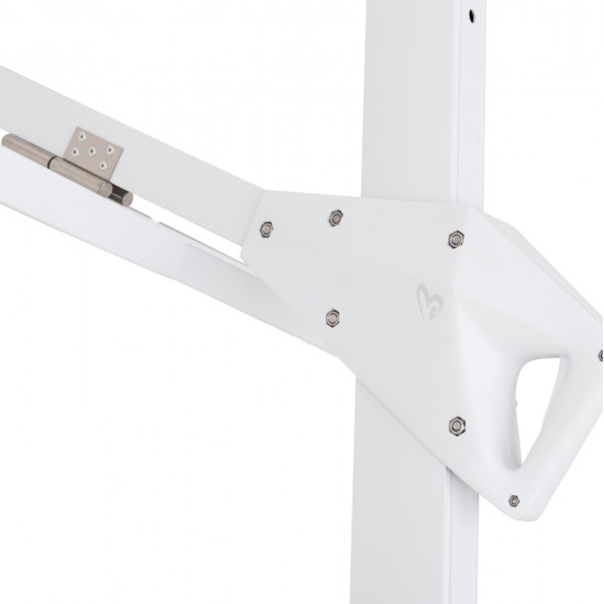 ΟΜΠΡΕΛΑ ΜΕ ΒΑΣΗ ΣΕΙΡΑ CANNOPY (flower) HM21286.02 ΑΛΟΥΜΙΝΙΟ-ΓΡΑΝΙΤΗΣ-ΛΕΥΚΟ 2,38x2,2μ