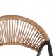 ΠΟΛΥΘΡΟΝΑ HOMAN HM6430.01 ΓΚΡΙ ΜΕΤΑΛΛΟ & TEXTILENE--ΜΠΕΖ P.E.RATTAN 53x58x75Υεκ