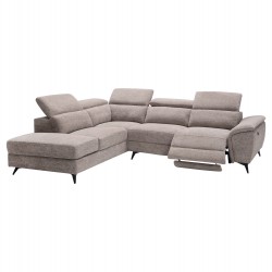 ΚΑΝΑΠΕΣ ΑΡΙΣΤΕΡΗ ΓΩΝΙΑ-ΑΝΑΚΛΙΣΗ & ΑΠΟΘ.ΧΩΡΟΣ-RESTRO HM3339.02L ΜΠΕΖ ΥΦΑΣΜΑ 290x220x80Υεκ