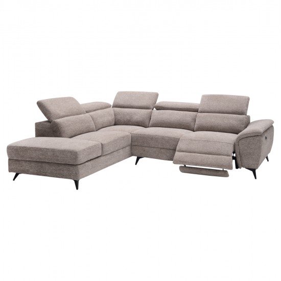 ΚΑΝΑΠΕΣ ΑΡΙΣΤΕΡΗ ΓΩΝΙΑ-ΑΝΑΚΛΙΣΗ & ΑΠΟΘ.ΧΩΡΟΣ-RESTRO HM3339.02L ΜΠΕΖ ΥΦΑΣΜΑ 290x220x80Υεκ