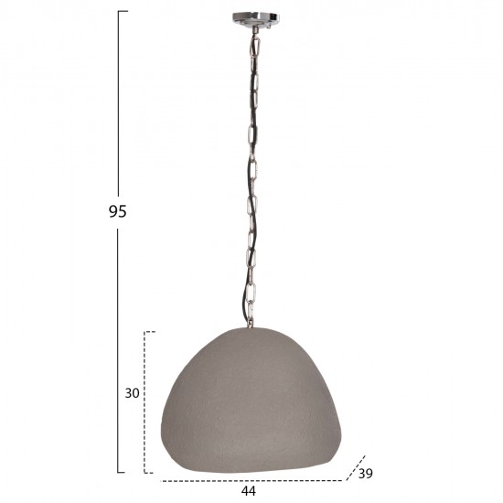 ΦΩΤΙΣΤΙΚΟ ΟΡΟΦΗΣ ΚΡΕΜΑΣΤΟ JAYLEN HM4703.03S FIBER CEMENT ΓΚΡΙ 44x39x30Υεκ.